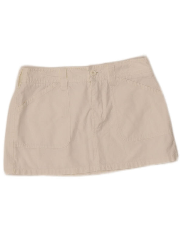 Minigonna Donna Benetton IT 42 Media W29 Cotone Bianco