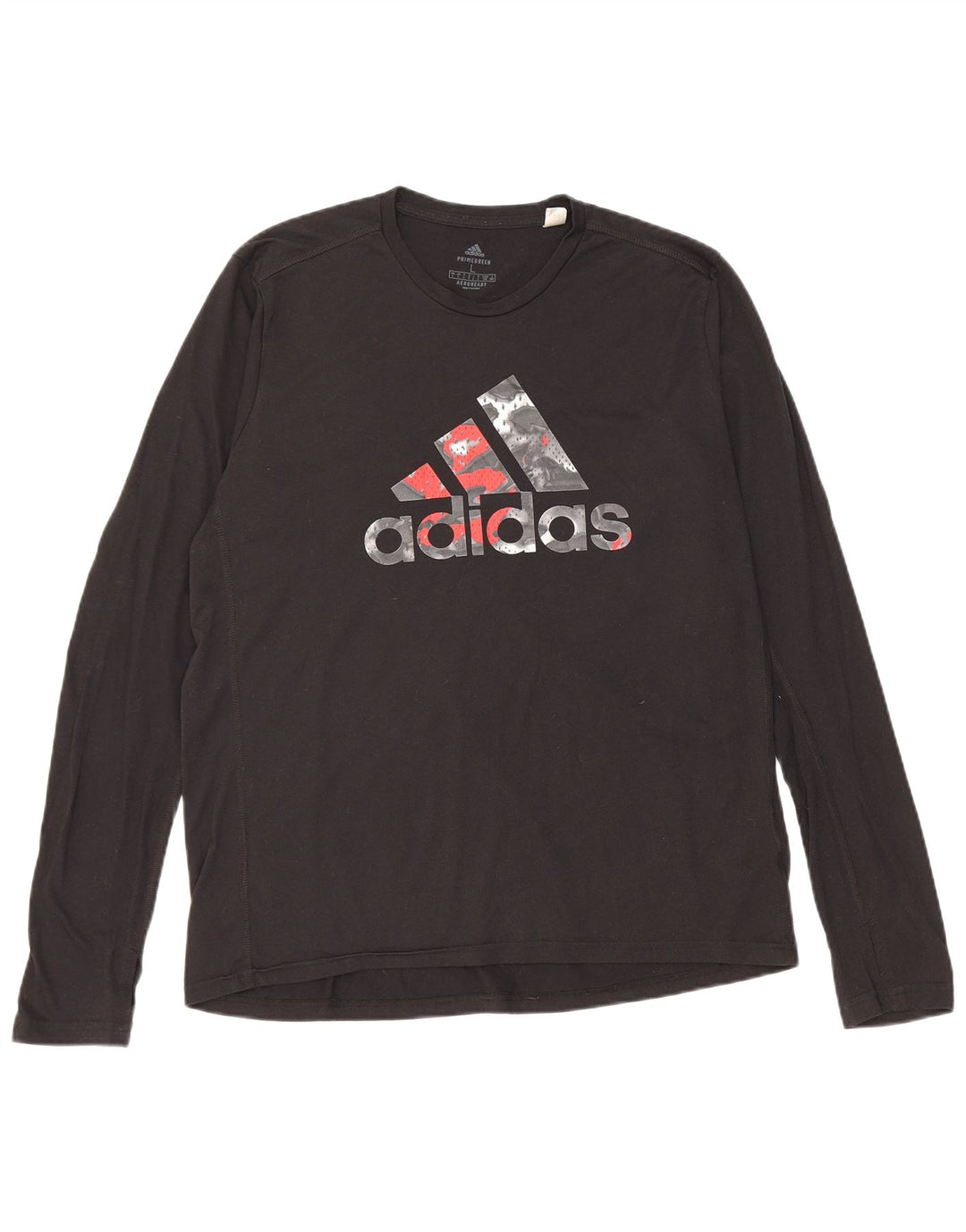 Adidas Aeroready Graphic Top da uomo manica lunga grande poliestere nero