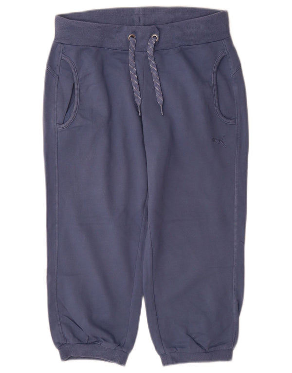 Pantaloni da tuta da donna Puma Capri Joggers UK 8 Small Blu Navy Cotone