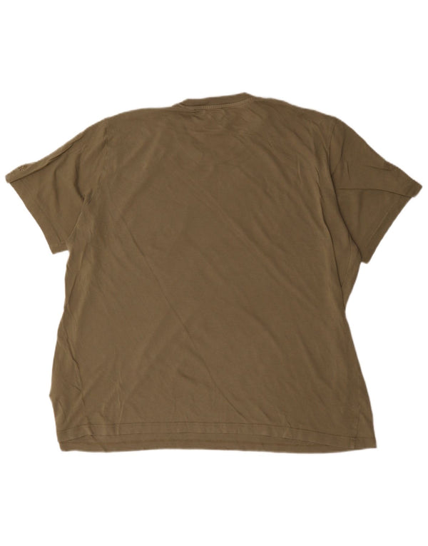 T-shirt grafica da uomo Adidas Top XL in cotone kaki