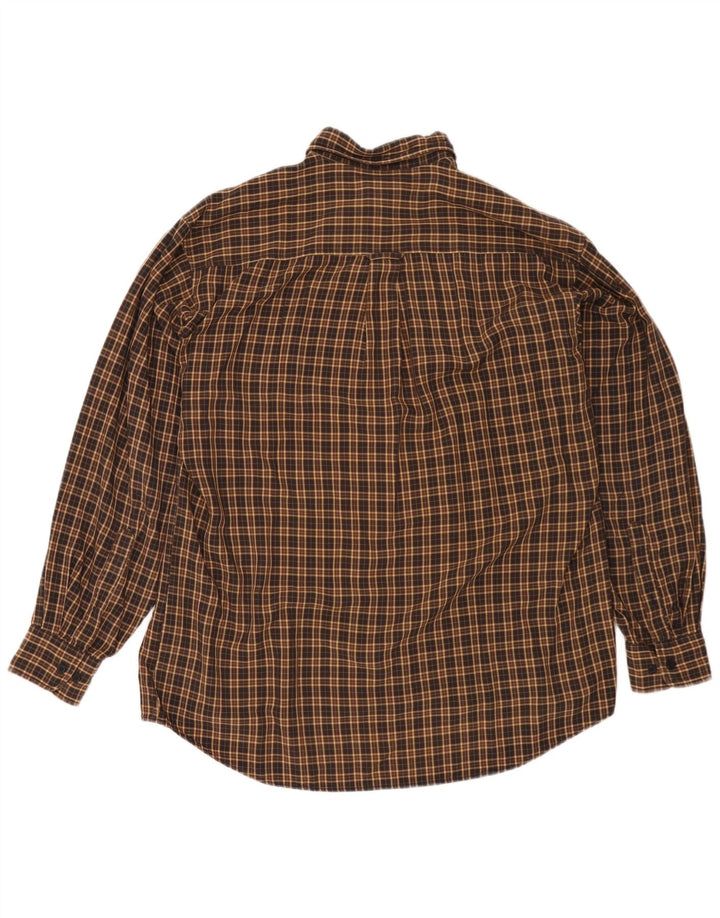 Camicia in flanella da uomo Camel Active, motivo a quadri marroni grandi