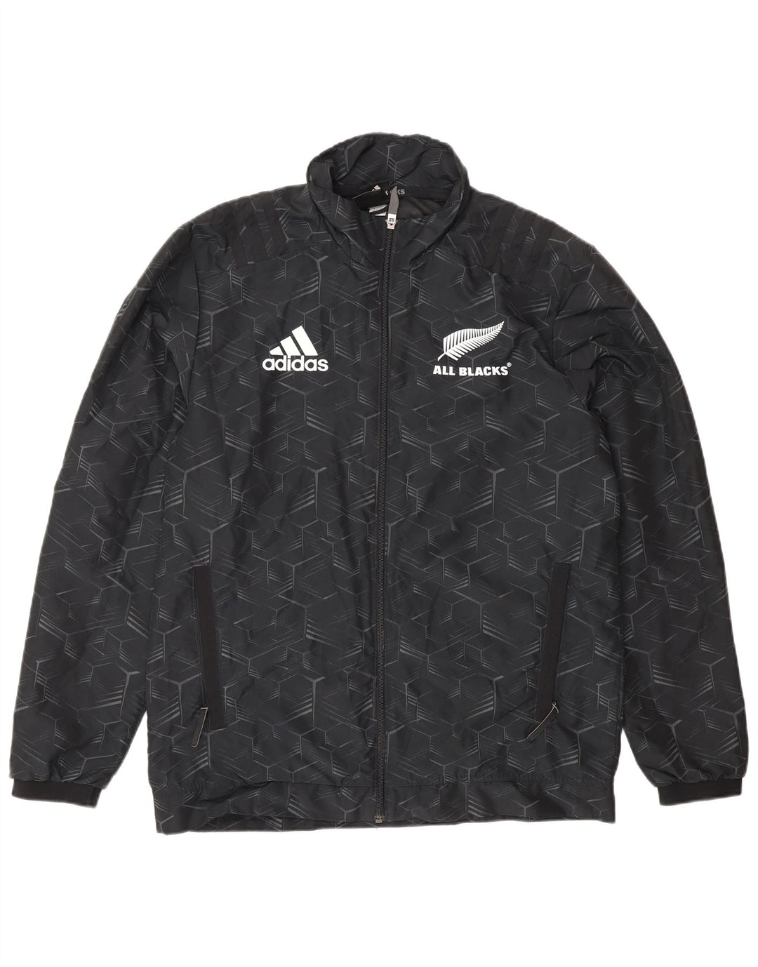 Giacca da ginnastica da uomo Adidas All Blacks Graphic piccola nera geometrica