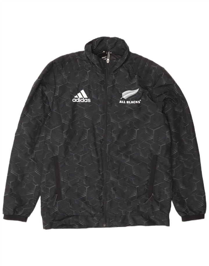 Giacca da ginnastica da uomo Adidas All Blacks Graphic piccola nera geometrica