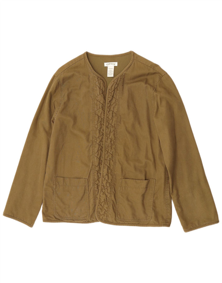 Giacca blazer aperta da donna Orvis US 10/12 viscosa kaki media