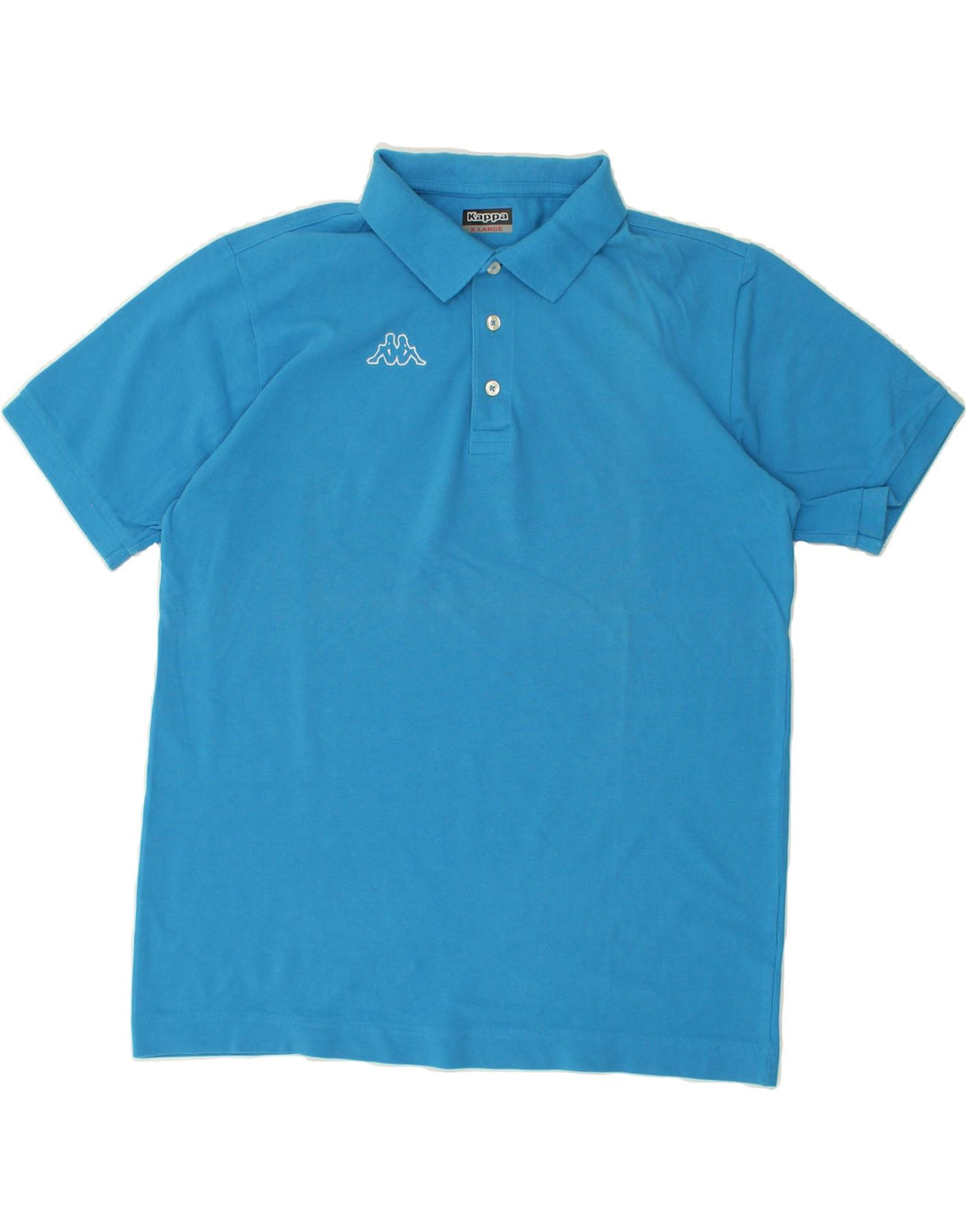 KAPPA Mens Slim Polo Shirt XL Blue Cotton Vintage Kappa and Second-Hand Kappa from Messina Hembry 