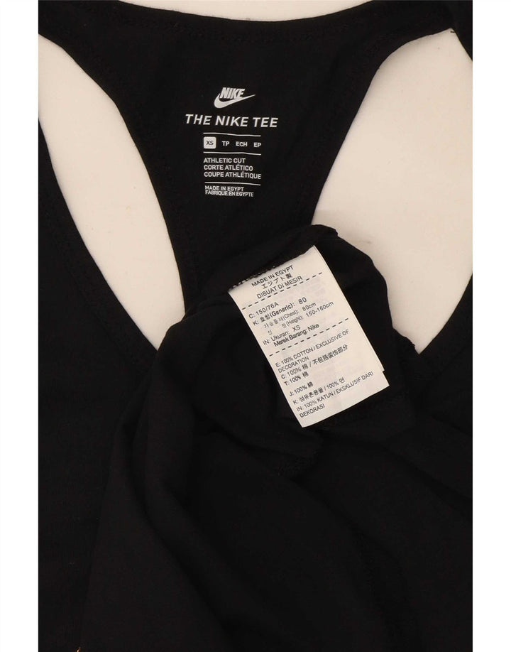 Canotta grafica Nike da uomo con taglio atletico XS in cotone nero