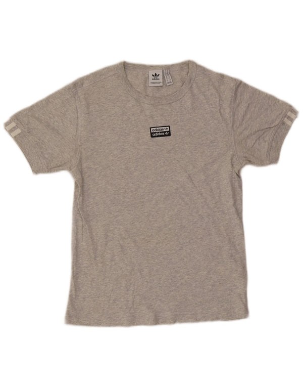T-shirt grafica da donna Adidas Top UK 6 XS cotone grigio