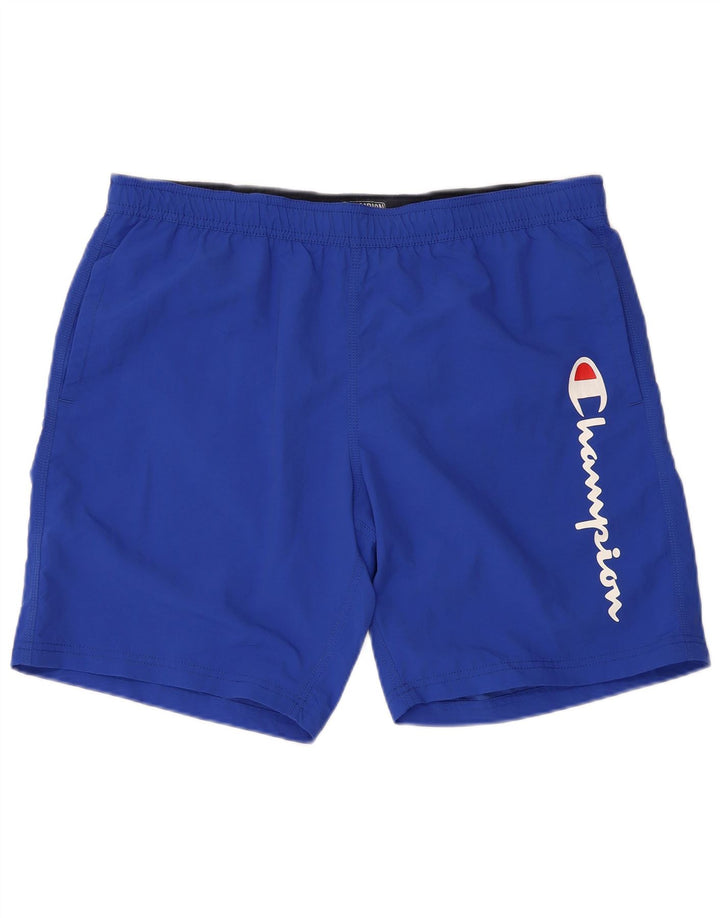 Pantaloncini da bagno grafici da uomo CHAMPION 2XL poliestere blu