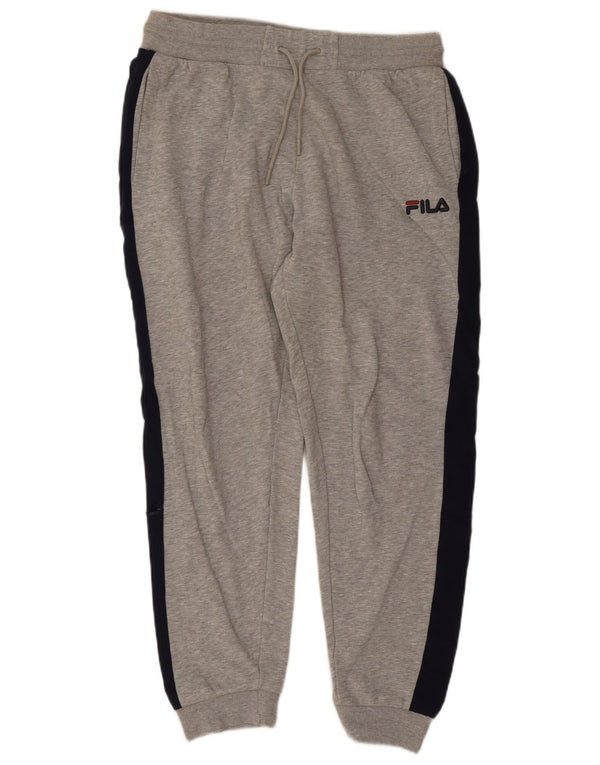 Pantaloni da tuta da uomo Fila Joggers Large in cotone color block grigio