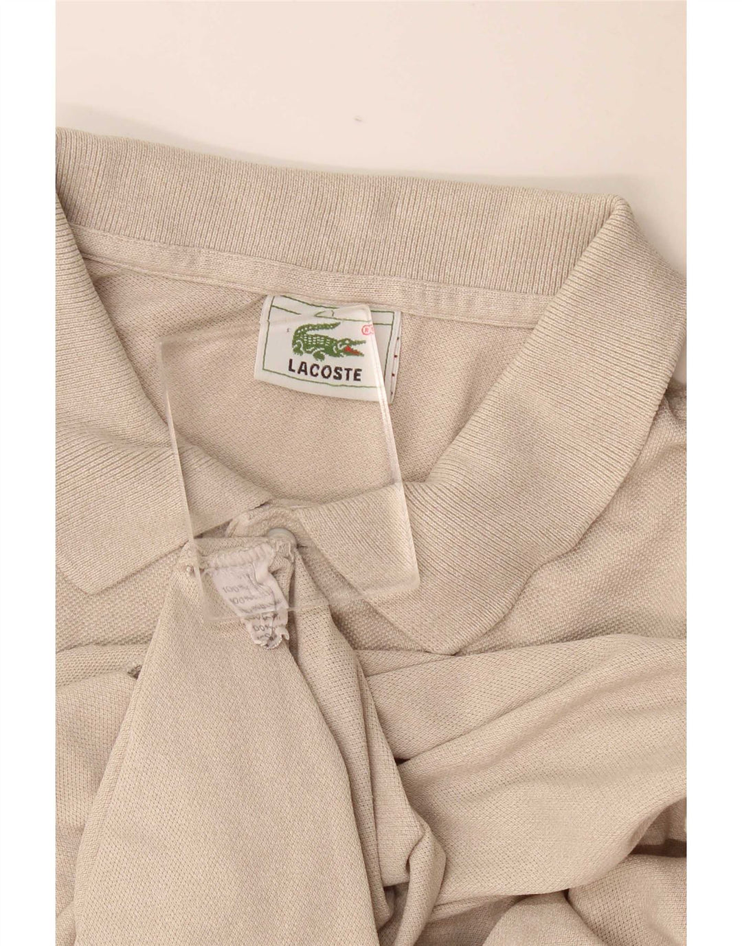 Polo da uomo Lacoste taglia 7 2XL cotone beige