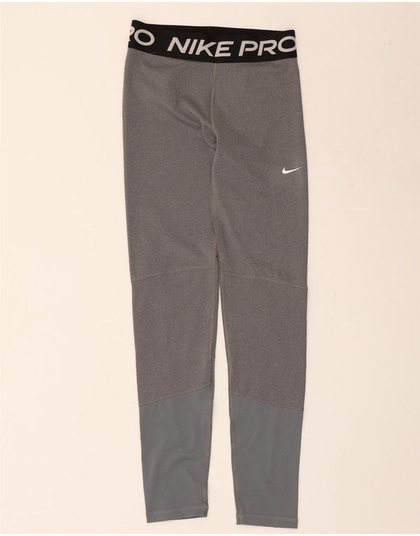 Leggings grafici NIKE per ragazze Dri Fit 13-14 anni XL grigio color block
