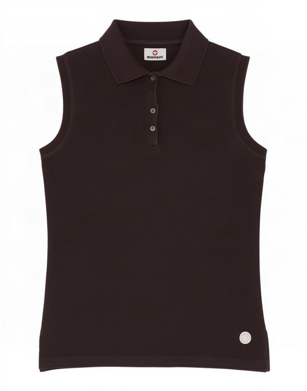Polo senza maniche da donna Murphy & Nye UK 8 Small Poliestere nero