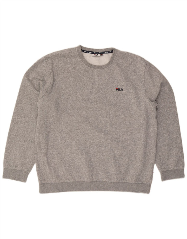 Felpa da uomo Fila Maglione 2XL Cotone chiazzato grigio