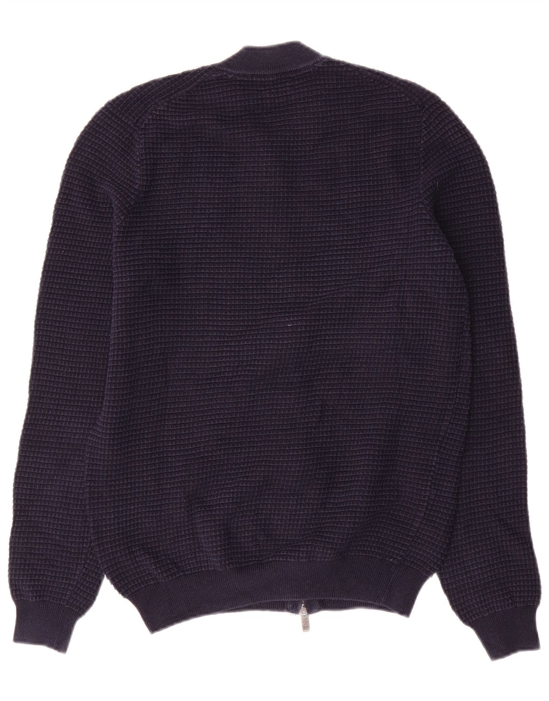 Maglione cardigan da uomo Massimo Dutti in cotone blu navy medio