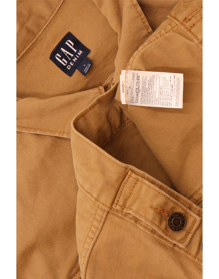 Gap Giacca di jeans da uomo UK 40 Large Marrone Cotone