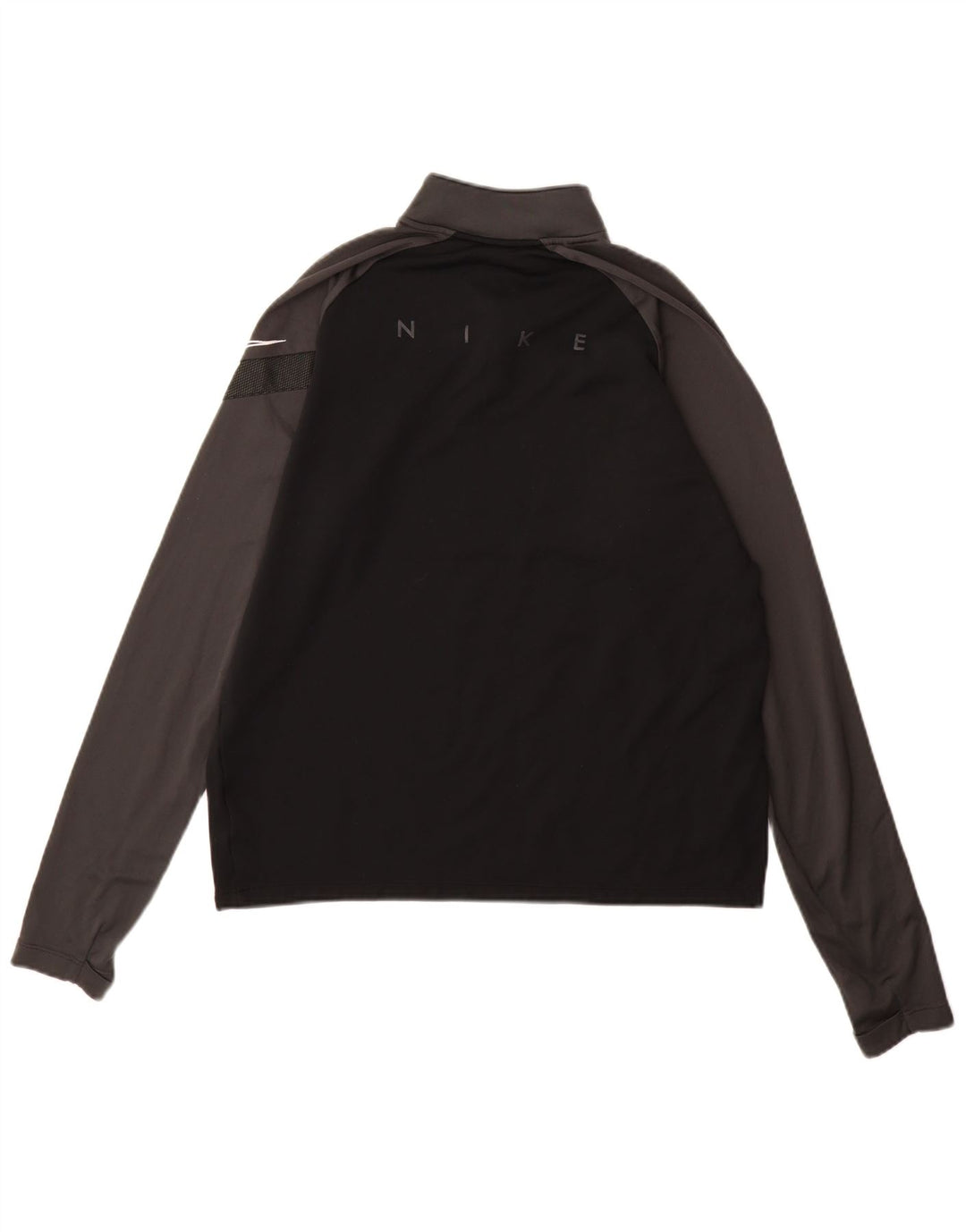 Top della tuta pullover Nike Dri Fit da uomo, poliestere color block medio nero