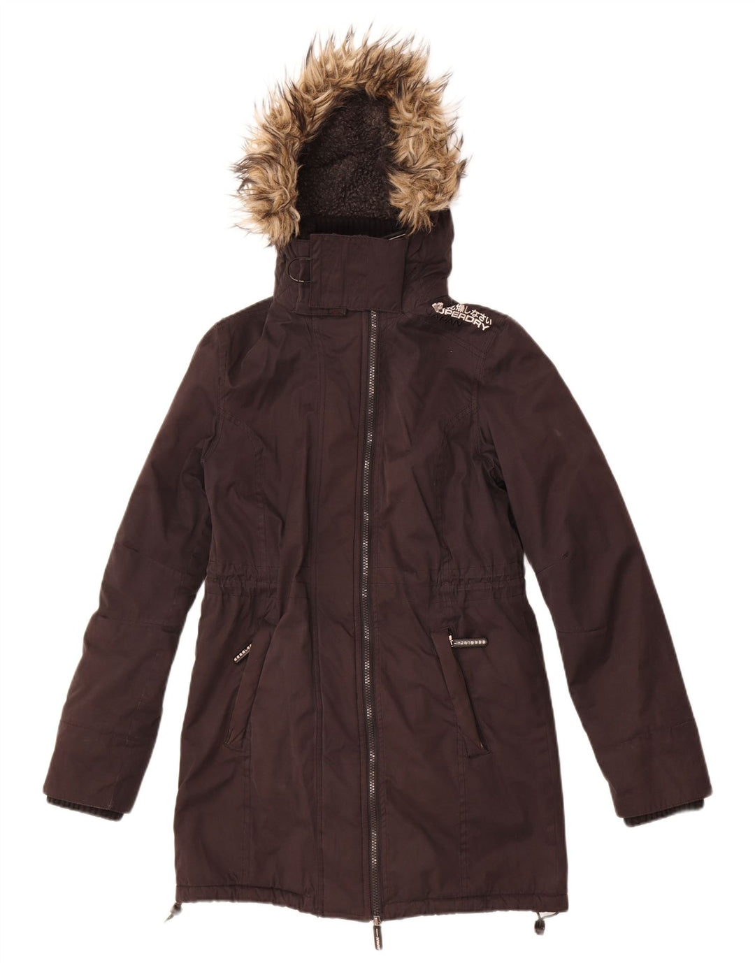 Giacca a vento con cappuccio da donna Superdry UK 10 Small Poliestere nero