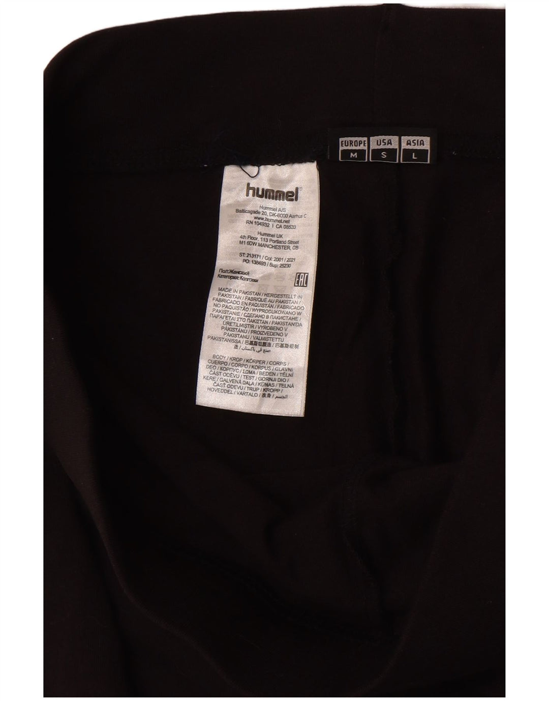 Leggings grafici da donna Hummel UK 14 cotone color block medio nero