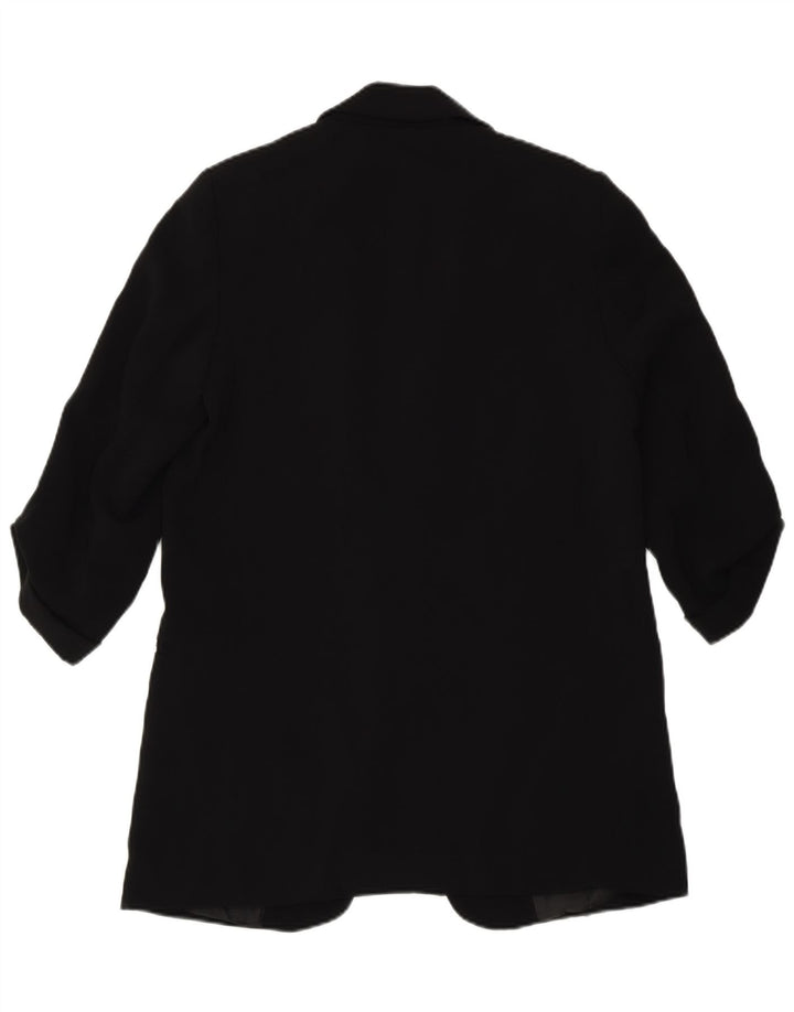 Giacca blazer aperta da donna con maniche a 3/4 Zara UK 10 piccola in poliestere nero
