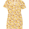 BENETTON Womens Sheath Dress IT 44 Medium Yellow Floral Cotton Vintage Benetton and Second-Hand Benetton from Messina Hembry 