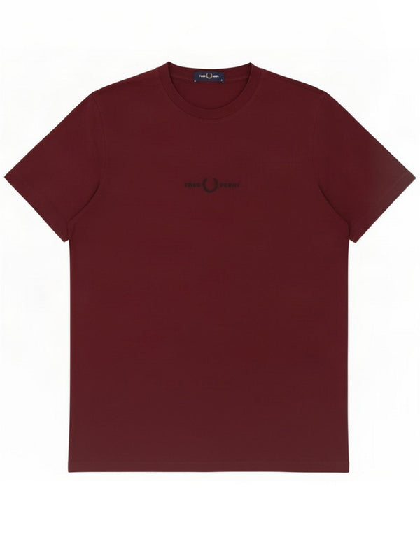T-shirt da uomo Fred Perry Top in cotone bordeaux medio