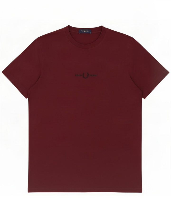 T-shirt da uomo Fred Perry Top in cotone bordeaux medio