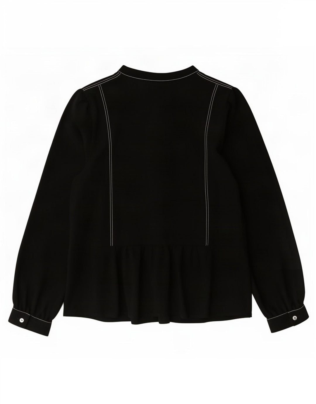 Camicetta a maniche lunghe da donna Marks & Spencer UK 16 grande poliestere nero