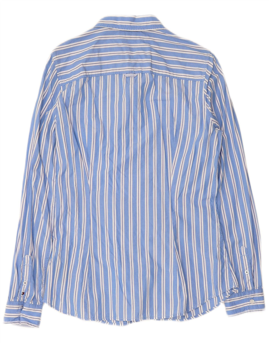 TOMMY HILFIGER Camicia da donna con volant sul davanti US 10 Cotone a righe grandi blu