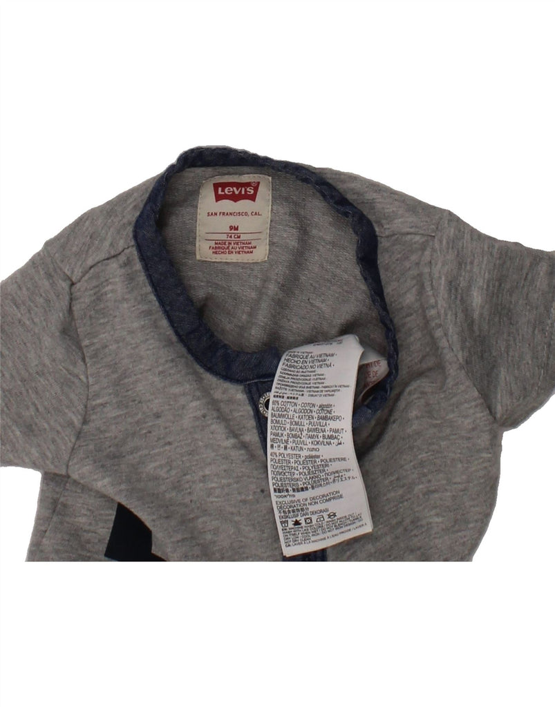LEVI'S Baby Boys Graphic Playsuit 6-9 Months Grey Cotton Vintage Levi's and Second-Hand Levi's from Messina Hembry 