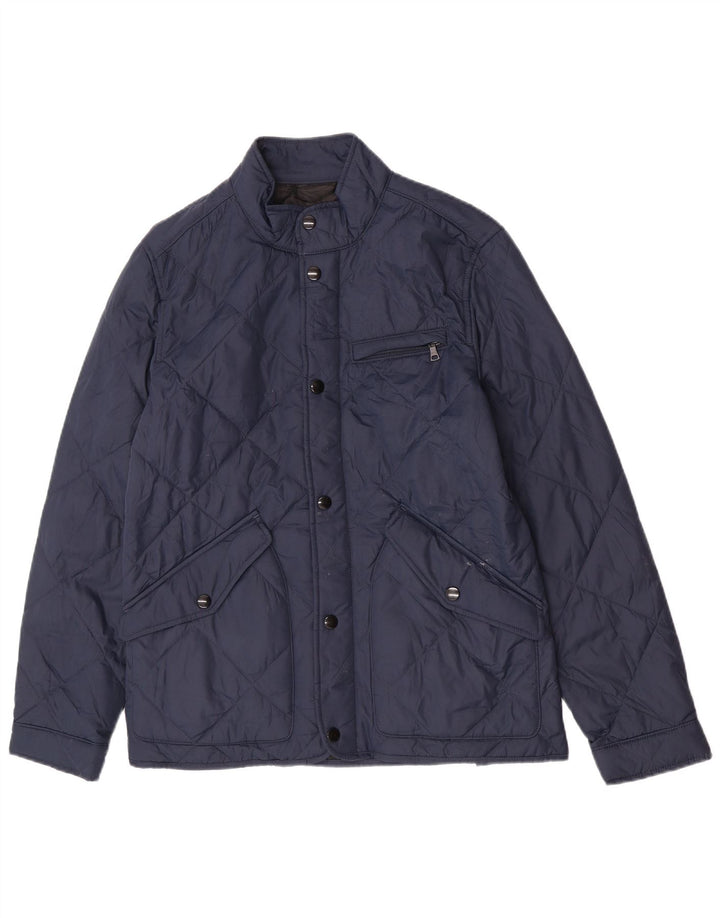 Giacca trapuntata da uomo Marks & Spencer UK 38 poliestere medio blu navy