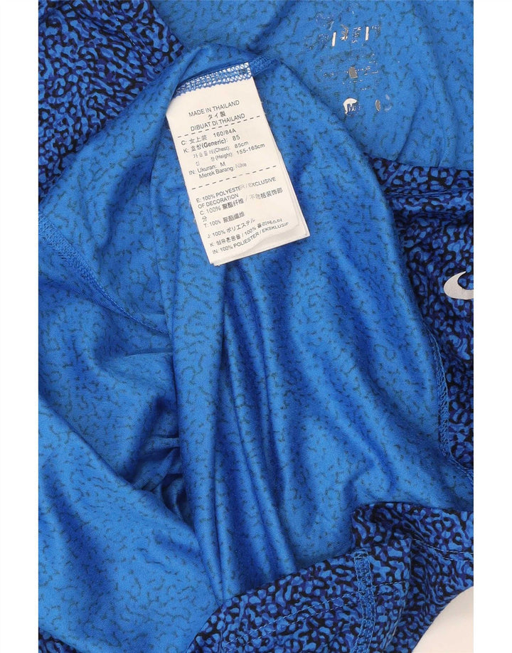 T-shirt da donna Nike Top UK 12 poliestere geometrico blu medio
