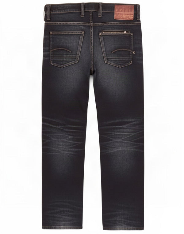 Jeans dritti a vita bassa da donna G-Star W30 L30 cotone blu navy