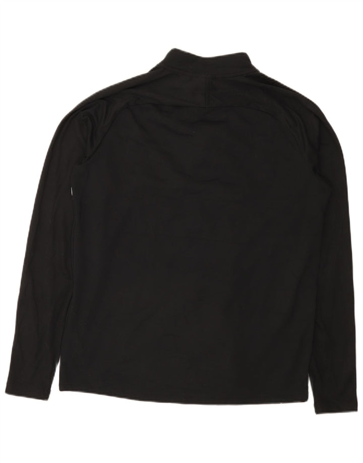Maglia da tuta Nike Dri Fit con collo e zip da uomo, color block medio nero