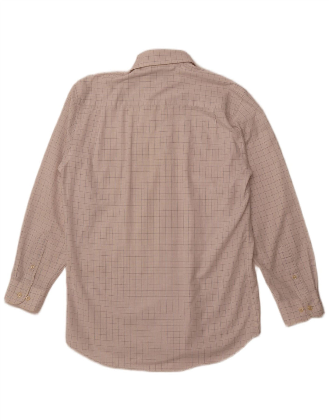 PIERRE CARDIN Mens Shirt Size 15 1/2 Medium White Check Cotton