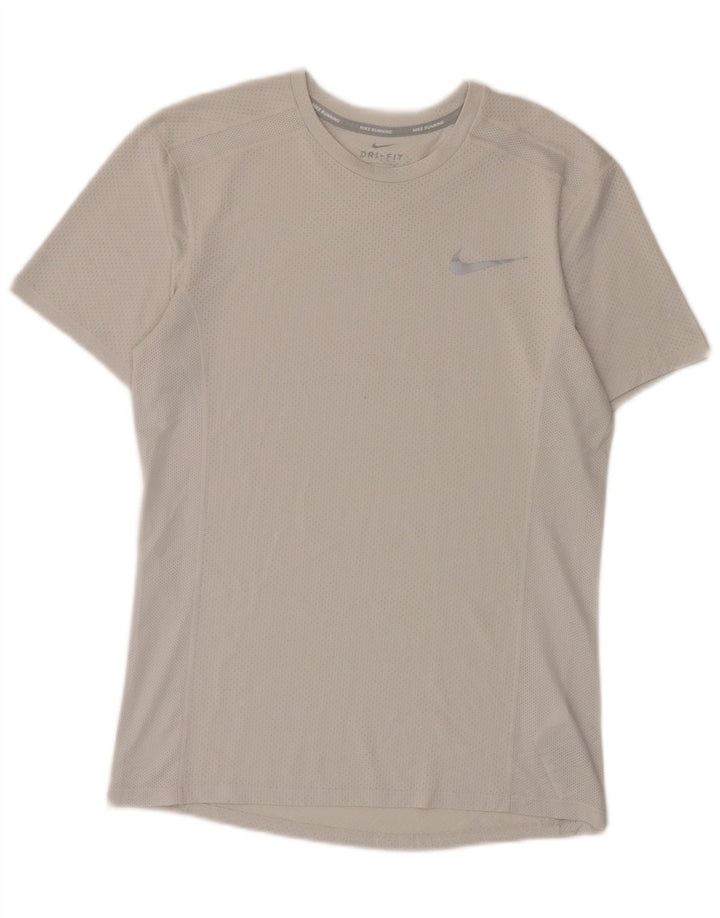 Nike T-Shirt Dri Fit da Uomo Top Piccolo Grigio Poliestere