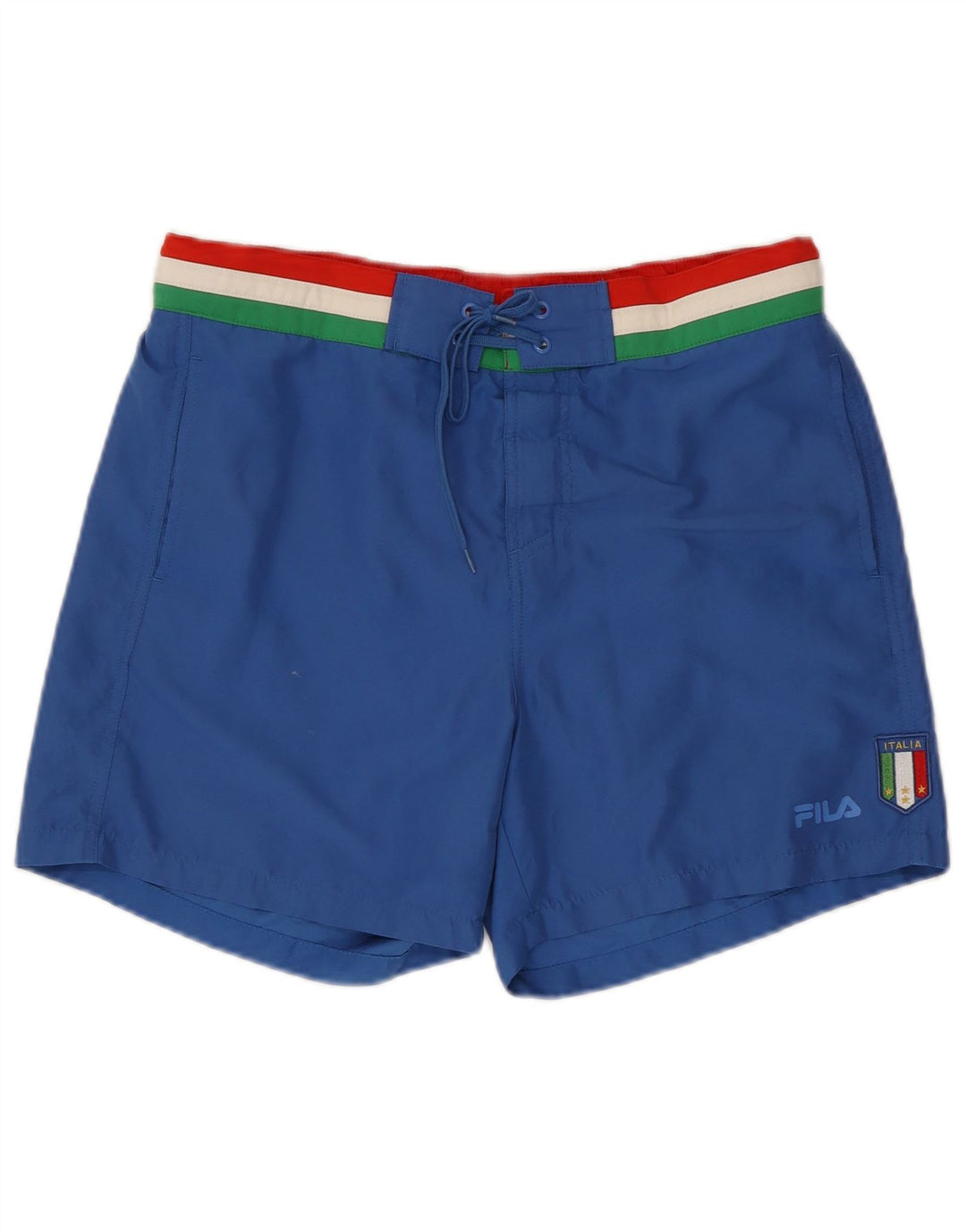 Pantaloncini da bagno da uomo Fila Large in poliestere color block blu
