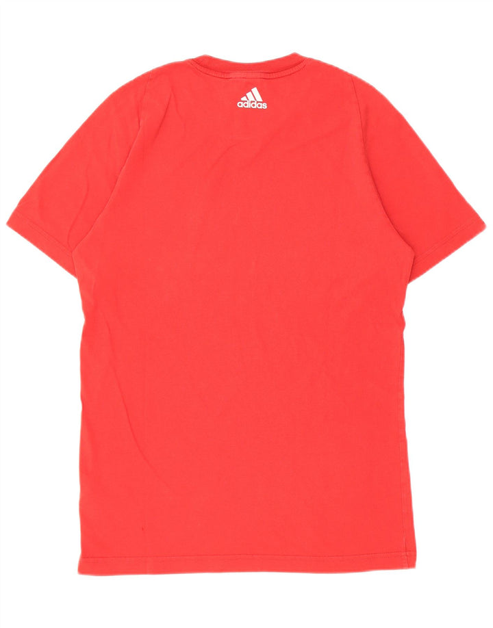 T-shirt grafica da uomo Adidas Top piccola in cotone rosso