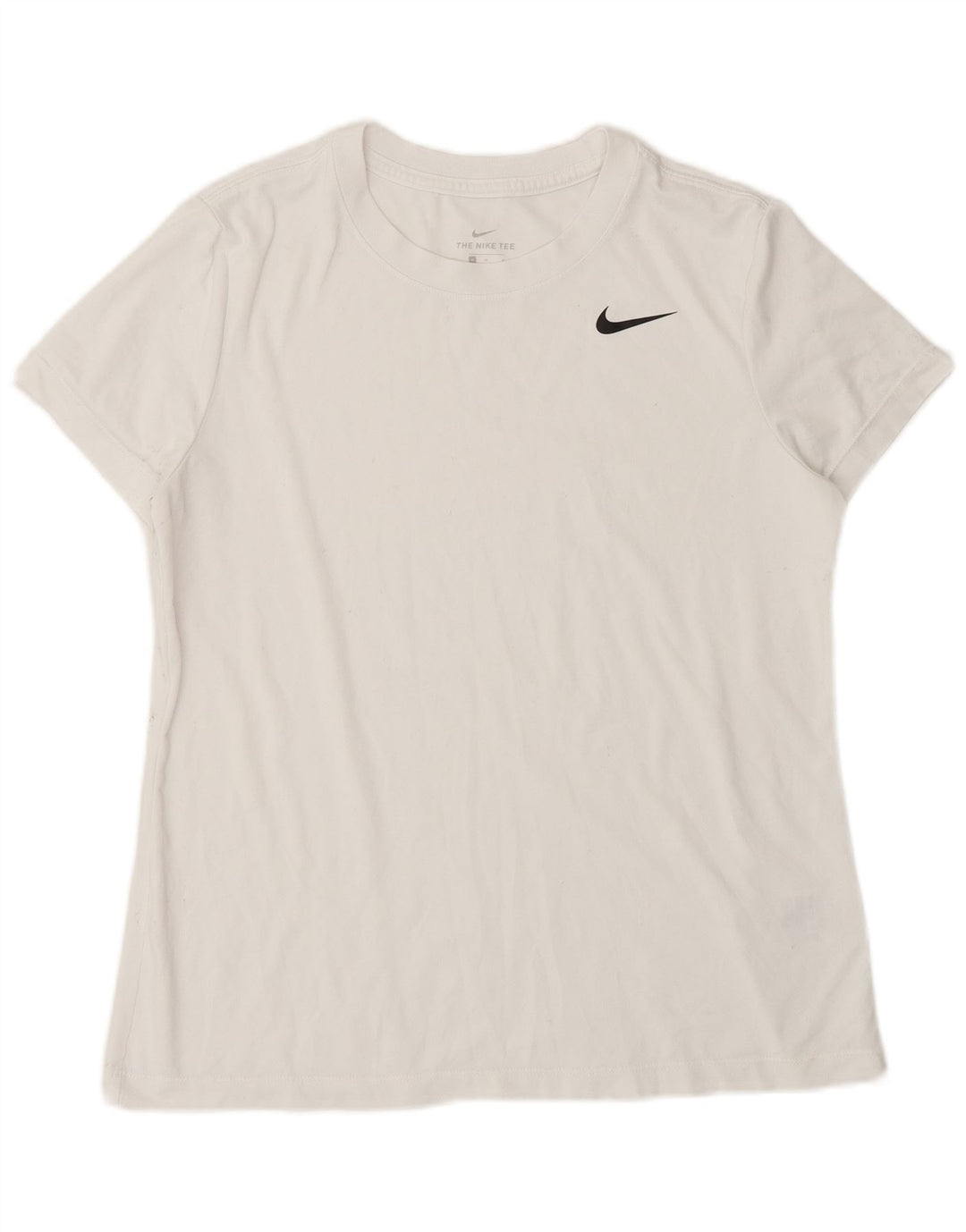 T-shirt NIKE Dri Fit da donna Top UK 14 poliestere bianco medio