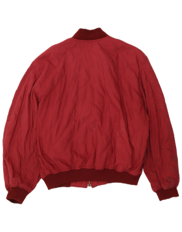 Casucci Giacca bomber da uomo vestibilità ampia UK 36 Small Poliestere color block rosso