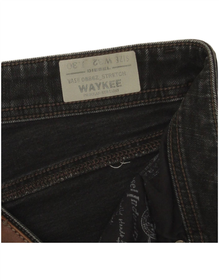 Jeans dritti regolari da uomo Diesel Waykee W32 L30 cotone grigio