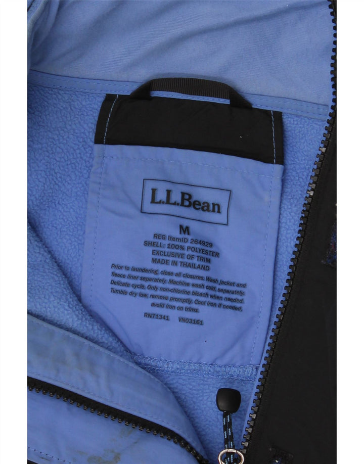 Giacca a vento oversize con cappuccio da donna L.L.Bean UK 14 media nera