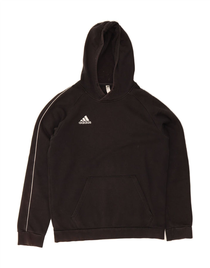 ADIDAS Mens Hoodie Jumper Medium Black Cotton Vintage Adidas and Second-Hand Adidas from Messina Hembry 