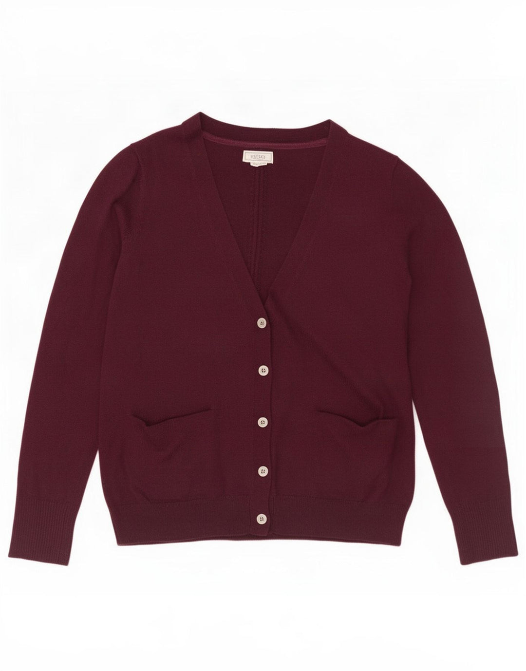 Maglione cardigan da donna Fat Face UK 12 Poliestere bordeaux medio