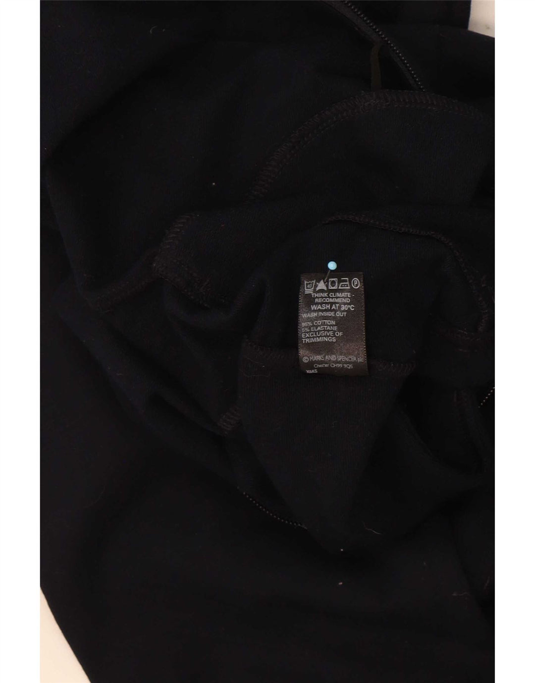 Giacca da ginnastica da donna Marks & Spencer UK 12 cotone blu navy medio