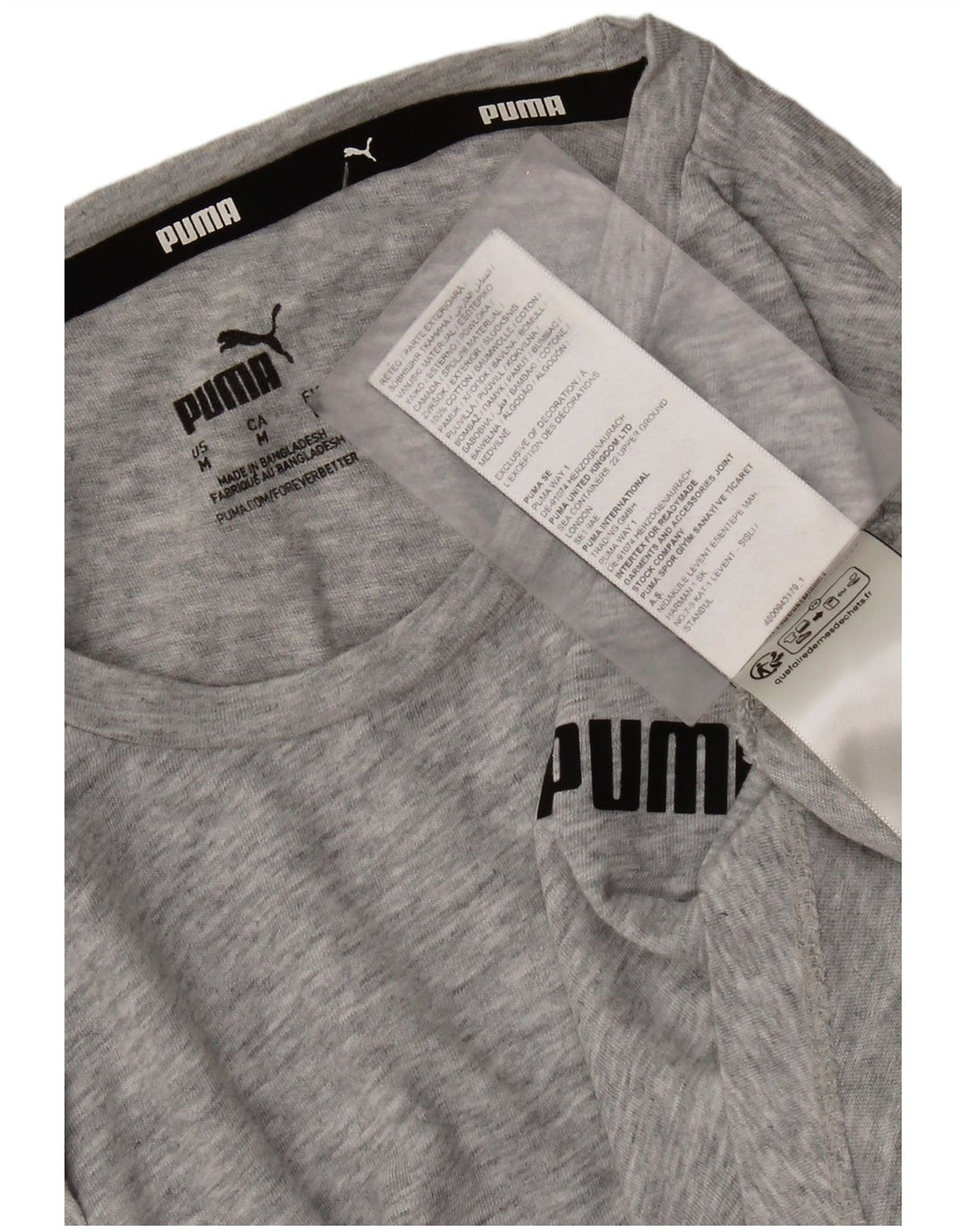 T-shirt da donna Puma UK 12 cotone grigio medio
