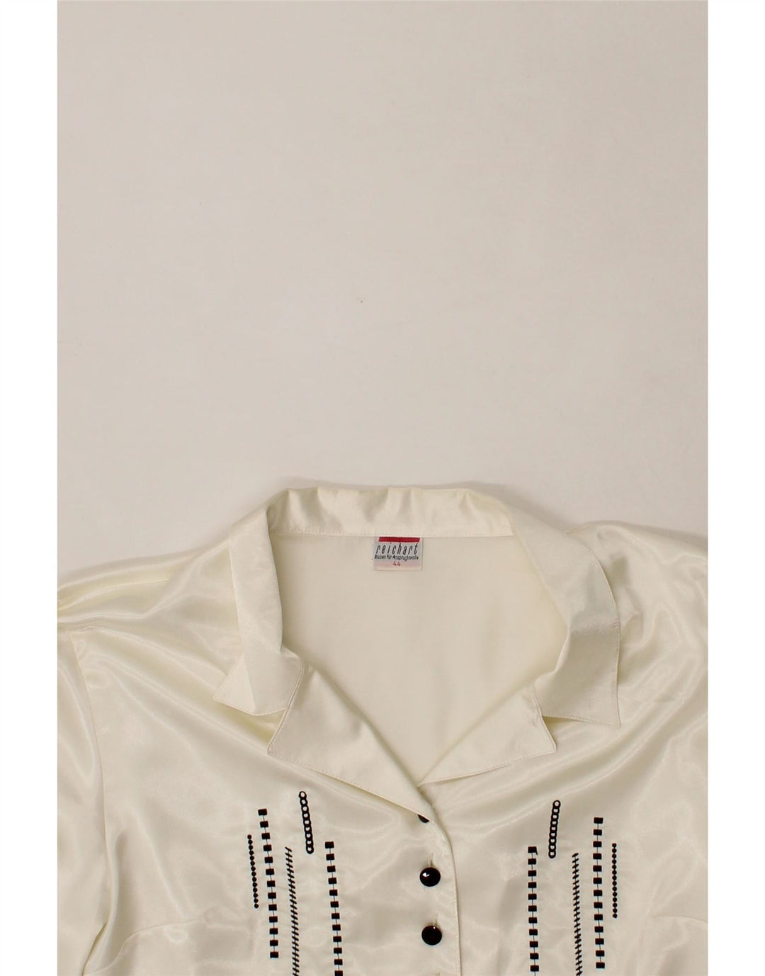 VINTAGE Womens Shirt Blouse EU 44 XL White Polyester Vintage Vintage and Second-Hand Vintage from Messina Hembry 
