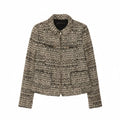 Giacca blazer con zip intera da donna Zara UK 10 piccola grigia chiazzata