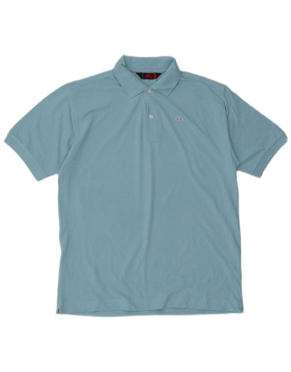 Polo Kappa Uomo Large Blu In Cotone