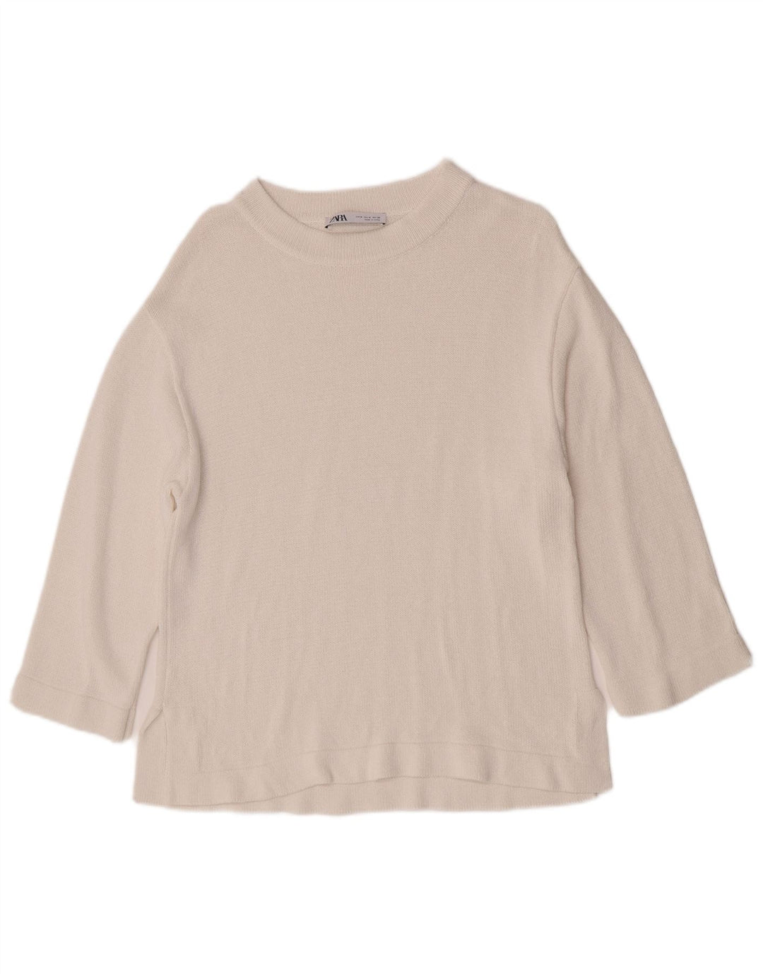 Maglione maglione con scollo a barca da donna Zara UK 14 bianco medio
