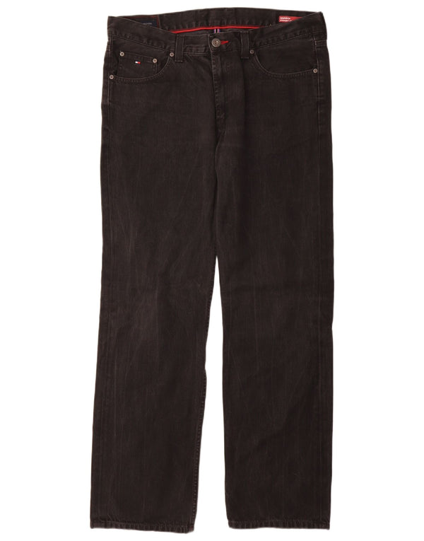 Jeans dritti Madison da uomo Tommy Hilfiger W36 L34 cotone nero